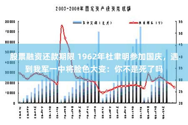 股票融资还款期限 1962年杜聿明参加国庆，遇到我军一中将脸色大变：你不是死了吗